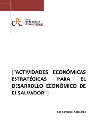 ACTIVIDADES ECONÓMICAS ESTRATÉGICAS PARA EL DESARROLLO ECONÓMICO DE EL SALVADOR